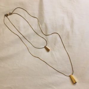 Banana Republic gold double strand necklace